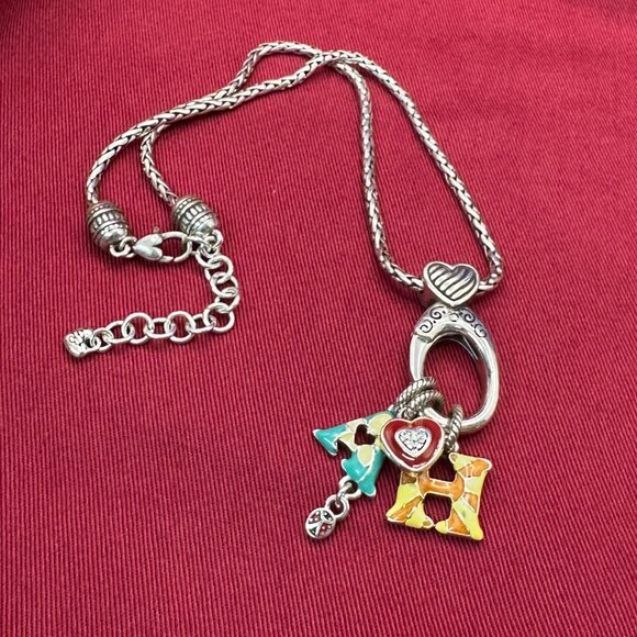Brighton ABC Hook Charm Necklace w/Heart Charm & Initial Charms - Picture 12 of 13